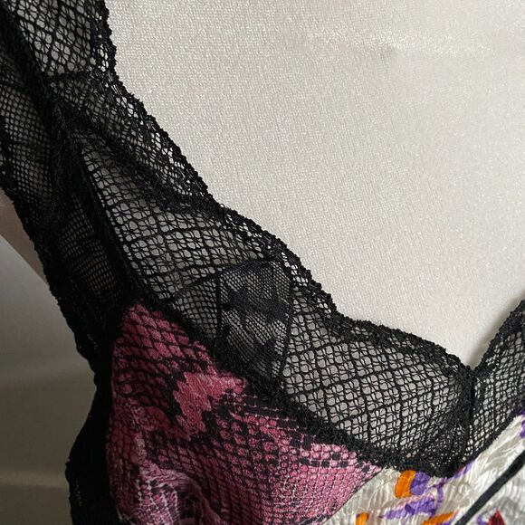 Zadig & Voltaire Chou Mix Patchwork Silk Blend Lace Cami ASO Tessa Porter $378 - Picture 6 of 15